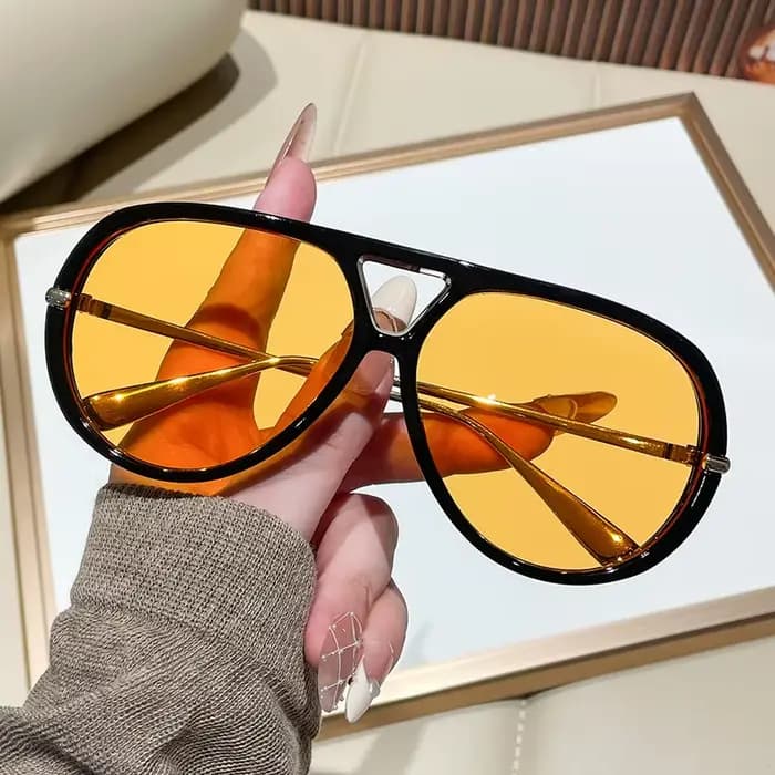 Lunettes de soleil pilote surdimensionnées pour femmes