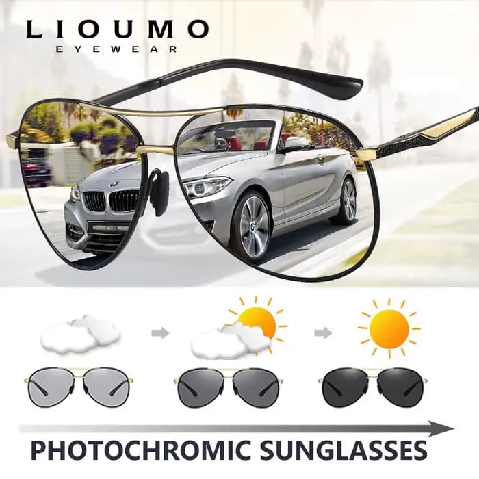 LIOUMO Aviation lunettes de soleil polarisées hommes
