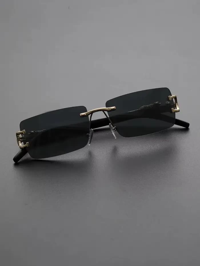Lunettes de soleil rectangulaires sans cadre