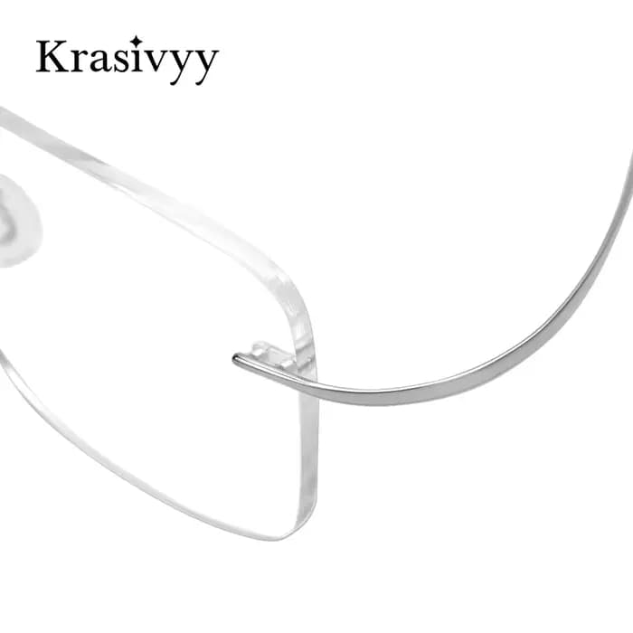 Krasivyy rond sans monture lunettes cadre hommes ultraléger myopie Prescription