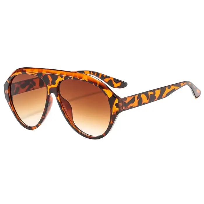 Lunettes de soleil aviateur à grande monture pour femmes