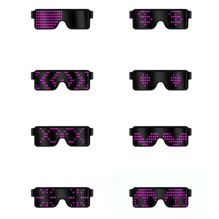 Lunettes décoratives lumineuses à LED pour la nuit