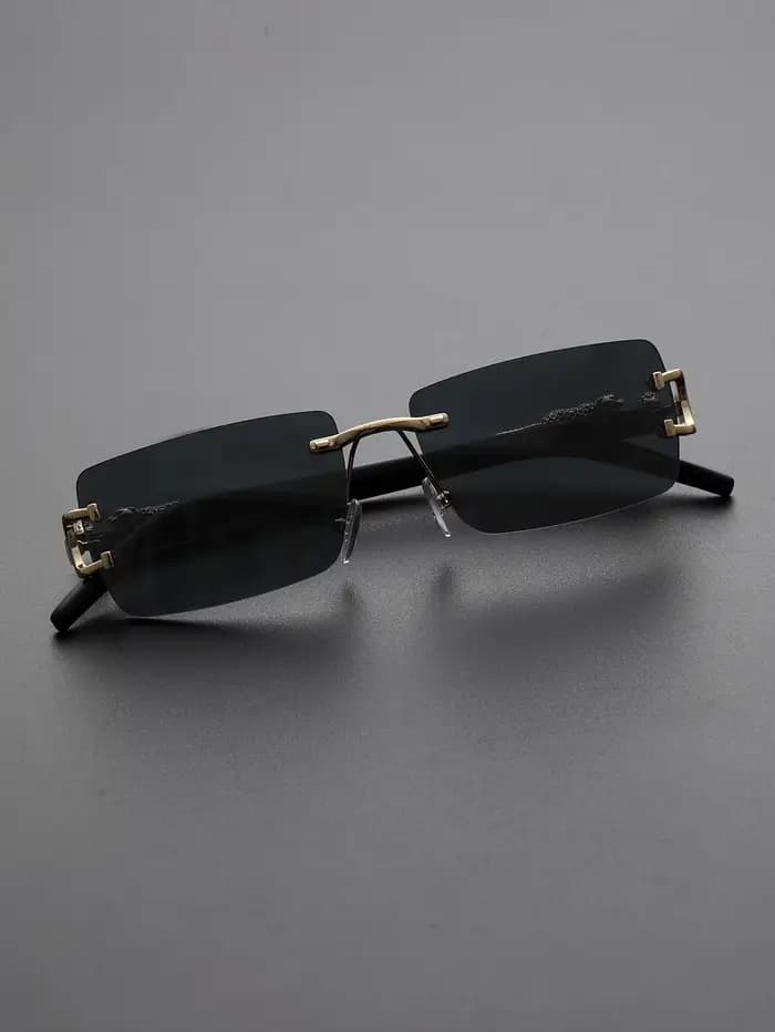 Lunettes de soleil rectangulaires sans cadre