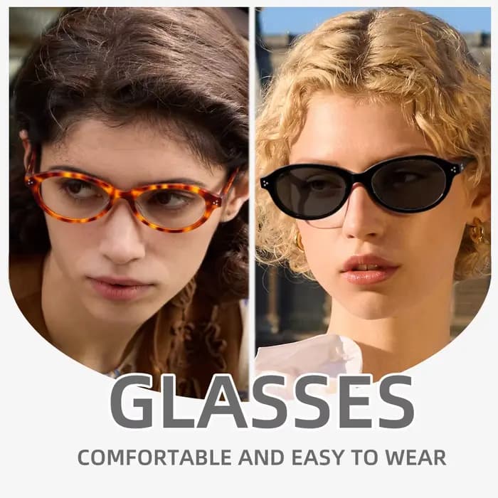 Lunettes de soleil ovales rétro tendance pour femmes