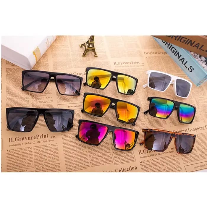 Lunettes de soleil carrées vintage steampunk pour hommes