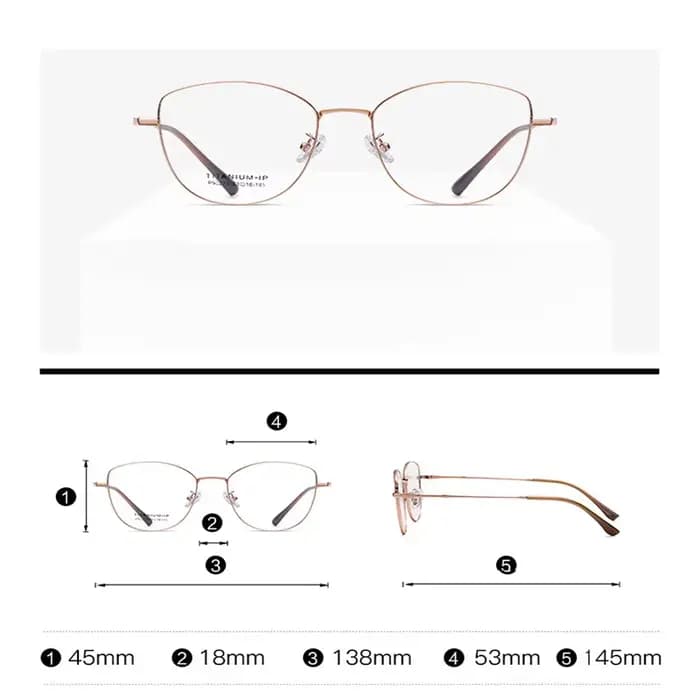 Lunettes de vue anti-lumière bleue en titane pur ultralégères