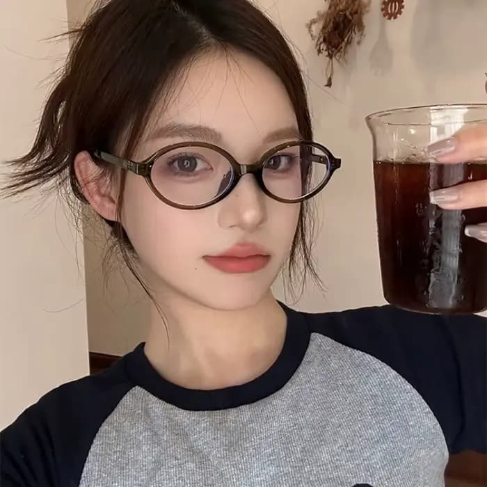 1 paire de lunettes de mode ovales pour femmes