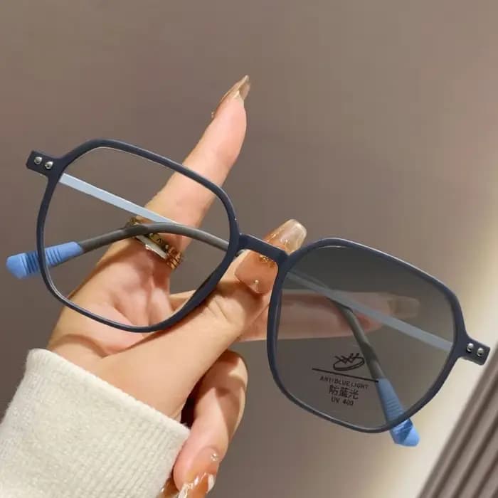 Lunettes de myopie photochromiques à grande monture pour hommes et femmes