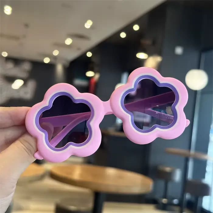 Lunettes de soleil pour enfants en forme de tournesol