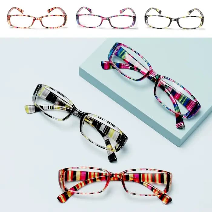 Lunettes à monture imprimée rétro pour femmes et hommes