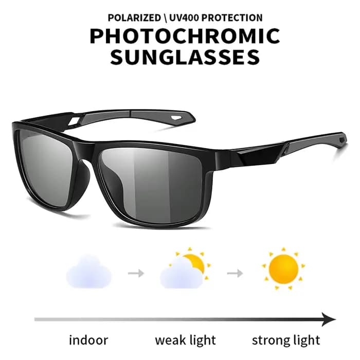 Lunettes de soleil photochromiques polarisées vintage pour hommes et femmes