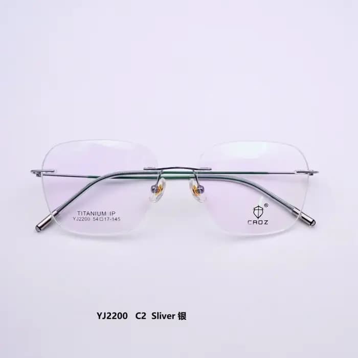 Montures de lunettes sans monture en titane pour grands visages