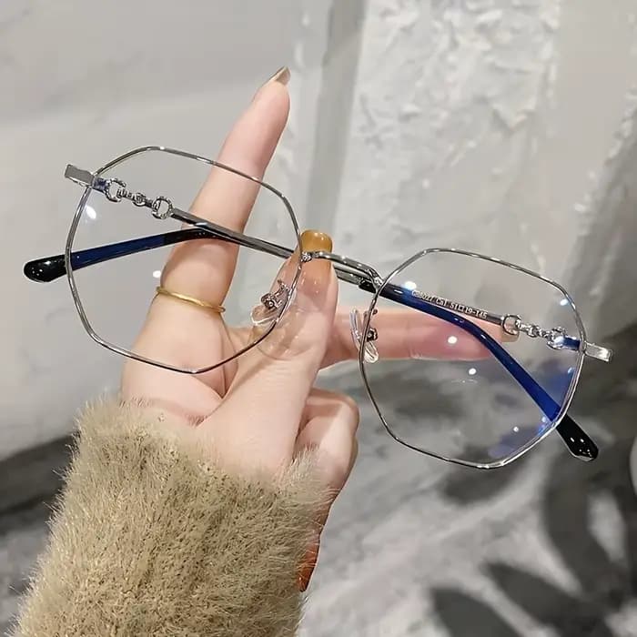 1 paire de lunettes ovales élégantes