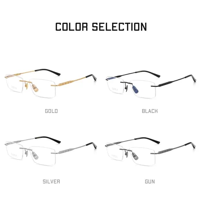 Lunettes sans monture en titane pur ultralégères pour hommes