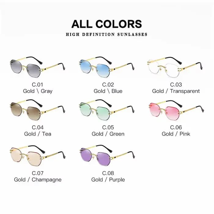 Lunettes De soleil sans monture pour femmes