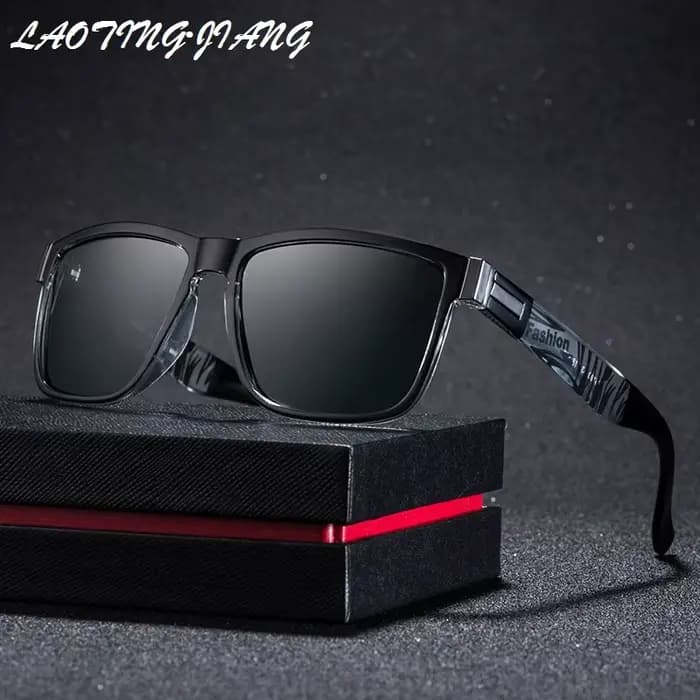 Lunettes de soleil polarisées Vintage carrées à motif de mode pour hommes et femmes