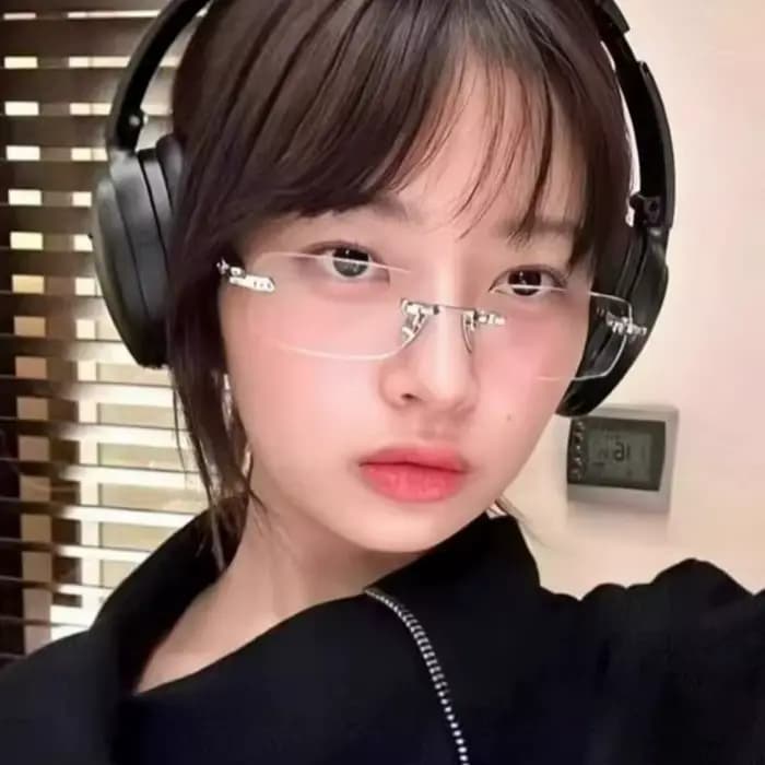 Lunettes sans monture Harajuku pour femmes
