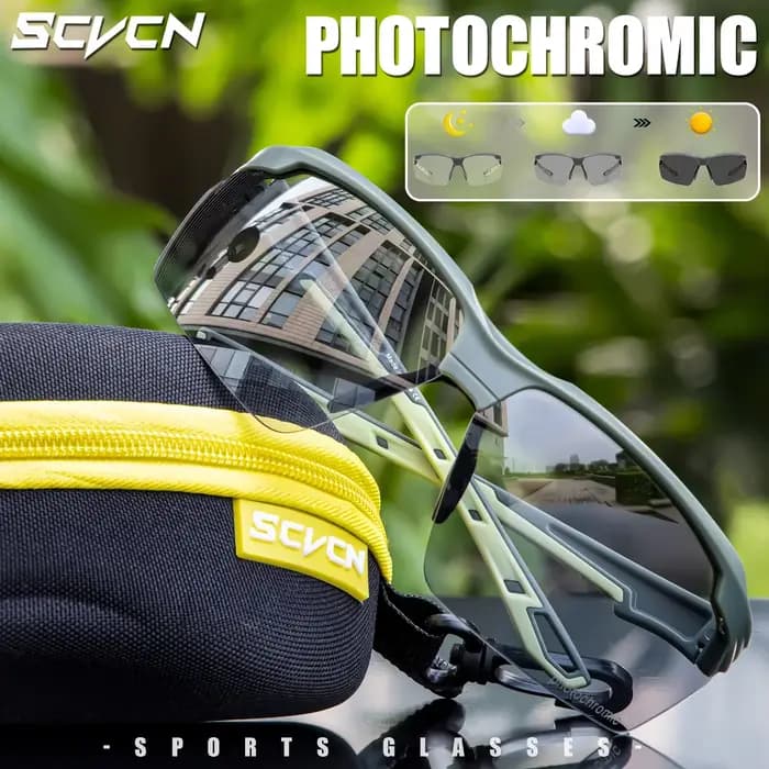 SCVCN lunettes de cyclisme photochromiques UV400 Sports de plein air