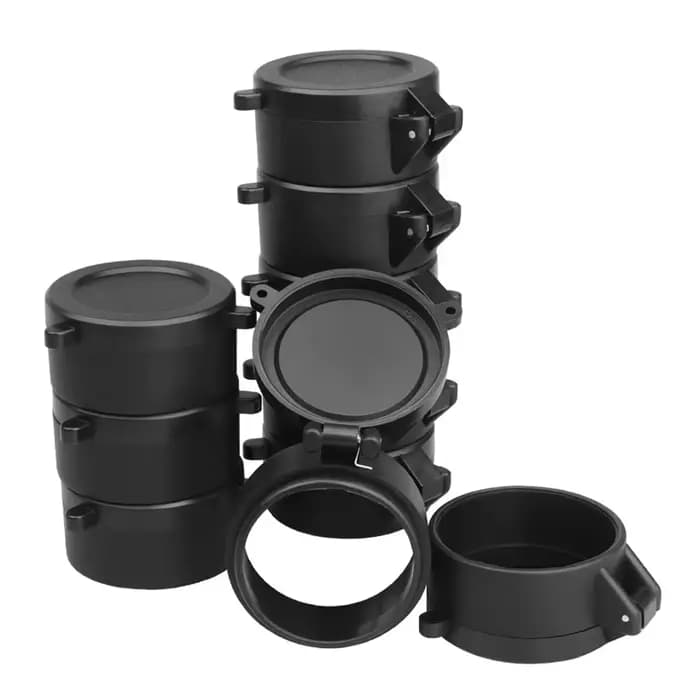 Couvercle d'objectif optique de visée de chasse, fusil-lunette, capuchon de Protection télescopique rabattable à ressort, couvercle anti-poussière 30mm-58mm