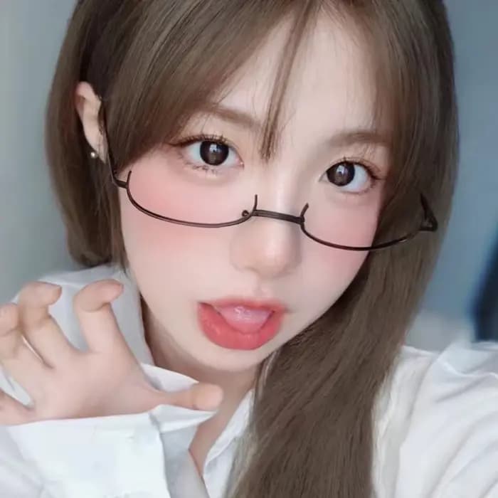 Lunettes vintage demi-monture en métal sans lentille pour filles