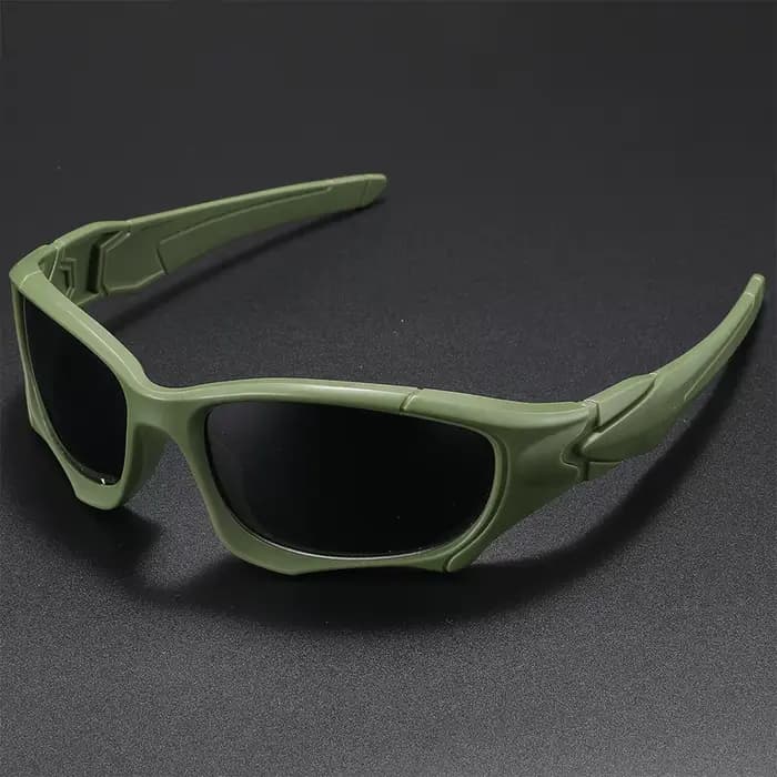 Sports de plein air lunettes de soleil polarisées hommes courbe coupe cadre résistant au Stress lentille bouclier