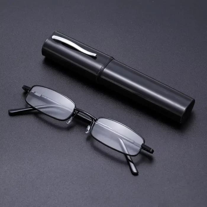 Lunettes de lecture minces avec étui tubulaire pour hommes et femmes