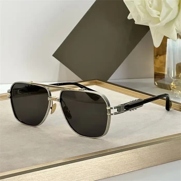 DT KUDRU DTS436-GLD-BLK lunettes de soleil de luxe pour hommes et femmes