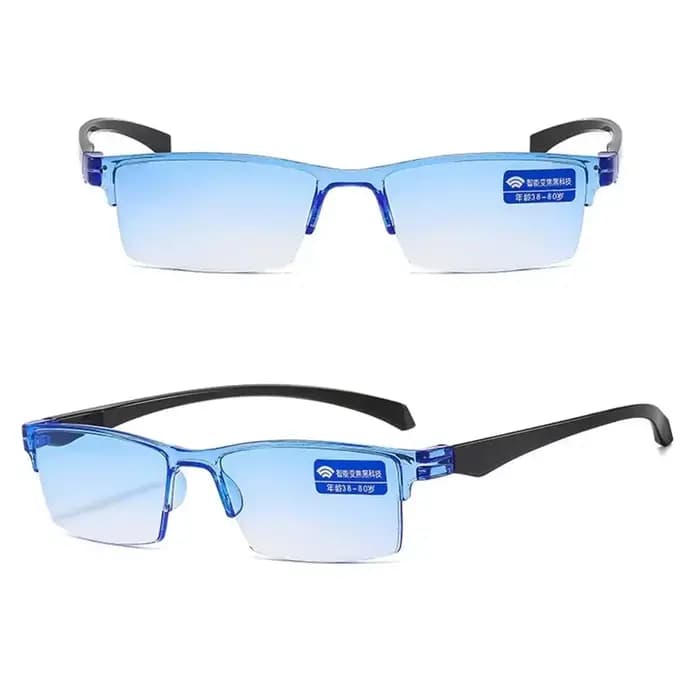 Lunettes de lecture intelligentes à zoom automatique, sans monture, pour presbytie, protection contre les radiations, lunettes d'ordinateur ultralégères, unisexes