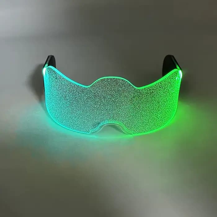 Lunettes néon colorées à LED, lunettes Shoous, Cyberpunk, accessoire de fête, lunettes lumineuses pour bar, décor lumineux de la journée de Léon