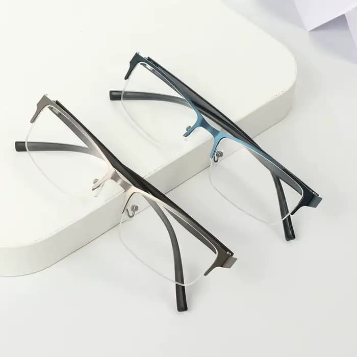 Lunettes de Myopie Vintage à Monture Carrée pour Homme, Protection des Yeux Ultra Légères, Soins de la Vision, 100 ~ 600 Dioptrie, Verre de Lecture