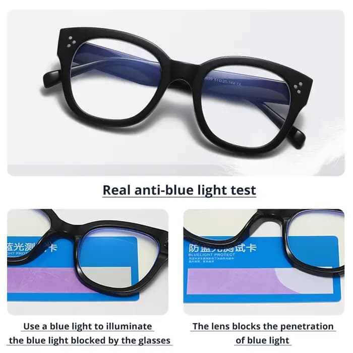 Ralferty Vintage surdimensionné lunettes cadre femmes hommes Anti lumière bleue revêtement myopie optique Prescription
