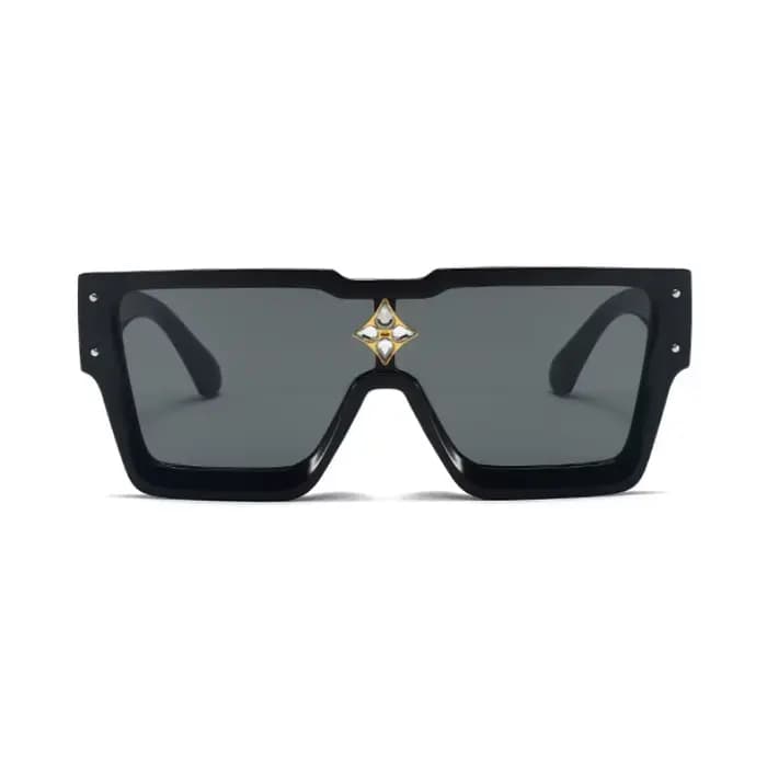 Lunettes de soleil carrées de luxe en diamant pour hommes et femmes