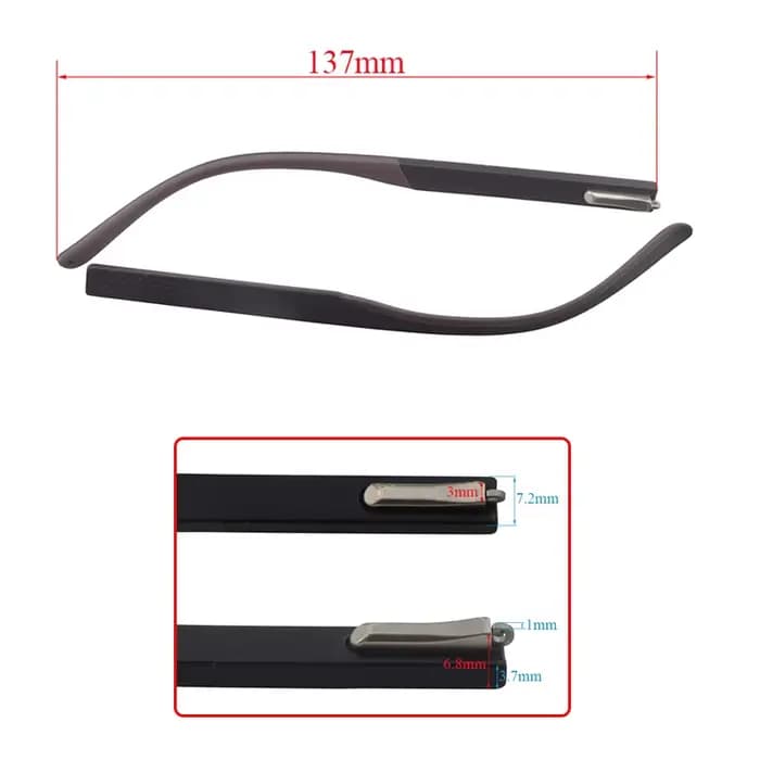 Charnière flexible pour lunettes TR90