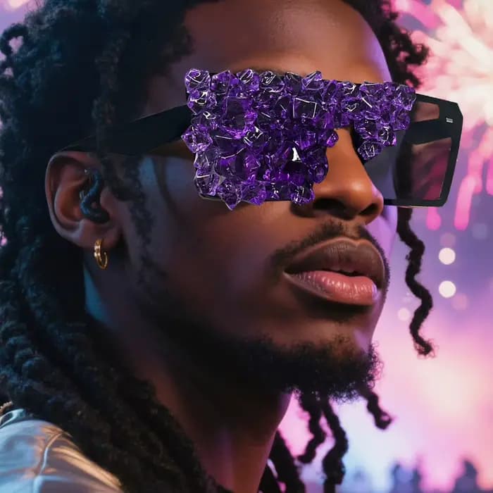 Nouvelles lunettes de mode en cristal de glace sans cadre