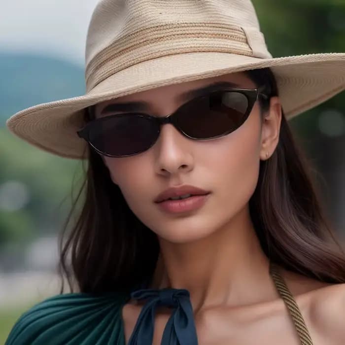 Lunettes de soleil ovales pour femmes