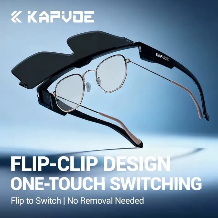 KAPVOE Nouvelles Lunettes de Soleil Superposées Photochromiques UV400 Surdimensionnées pour Hommes et Femmes