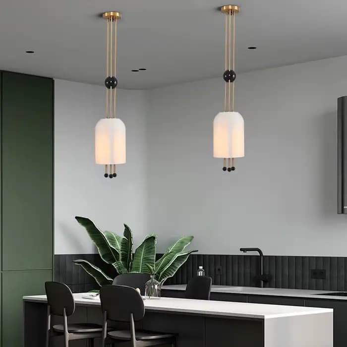 Lampe Suspendue à Tête Unique en Verre, Lanterne Vintage Industrielle, Luminaire Décoratif d'Nik, Idéal pour un Salon ou un Hôtel
