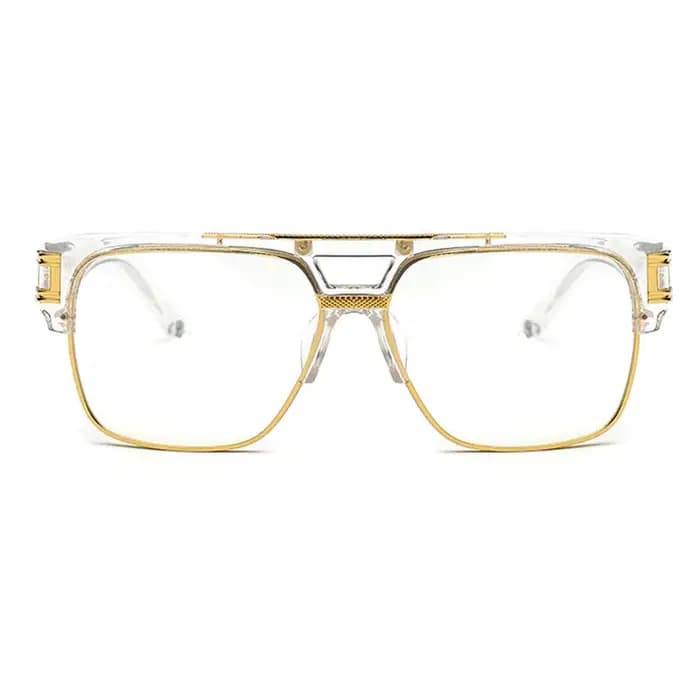 Marque de luxe lunettes carrées cadre nouvelles femmes hommes mode surdimensionné clair lentille Anti lumière bleue