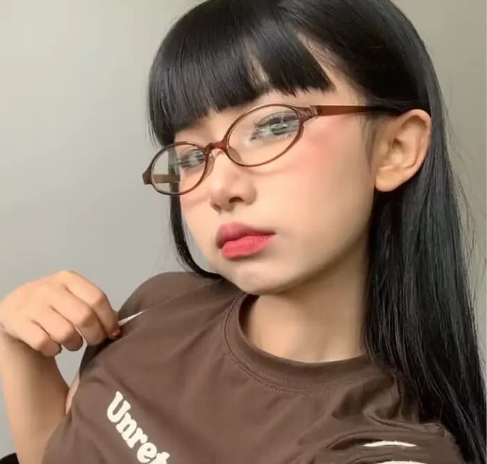 Y2K rétro ovale carré lunettes coloré petit cadre