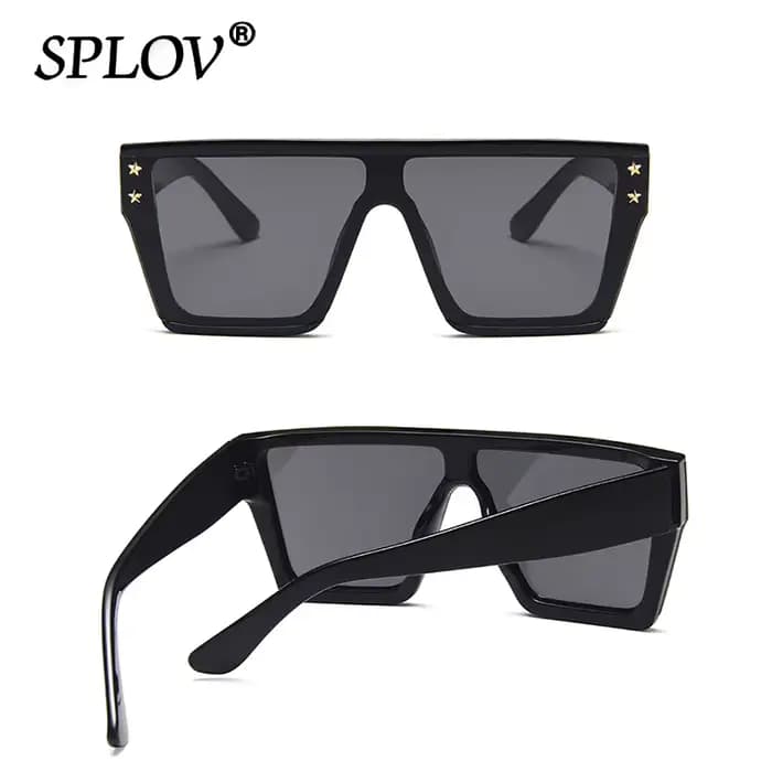 Lunettes de soleil à grande monture pour hommes et femmes