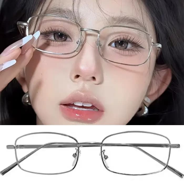 Y2K – petites lunettes à monture carrée en métal pour femmes et hommes