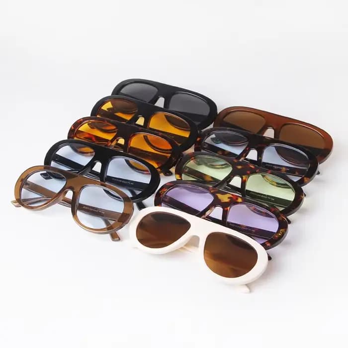 LAURINNY mode pilote surdimensionné lunettes De soleil femmes 2025 marque Design bleu lentille tortue grand cadre hommes