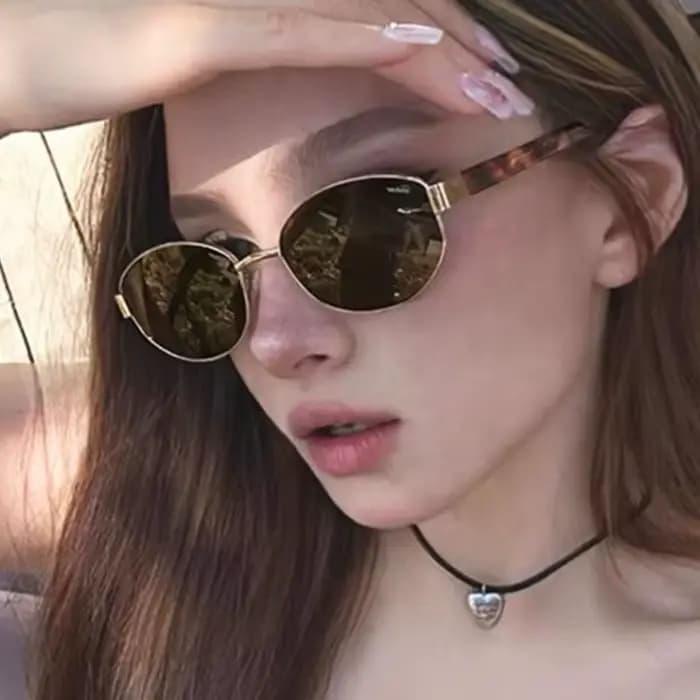 Lunettes de soleil vintage de créateur pour femmes et hommes 2026 – Monture ovale petite et tendance
