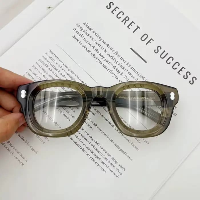 2025 lunettes cadre hommes haute qualité épais acétate carré marque à la main femmes Prescription