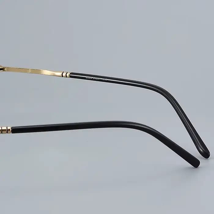 Nouveauté classique pur titane sans monture lunettes cadre hommes optique-lunetterie Simple élégant sans
