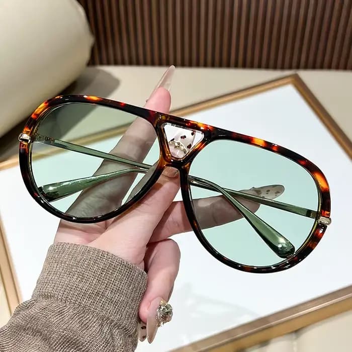 Lunettes de soleil pilote surdimensionnées pour femmes
