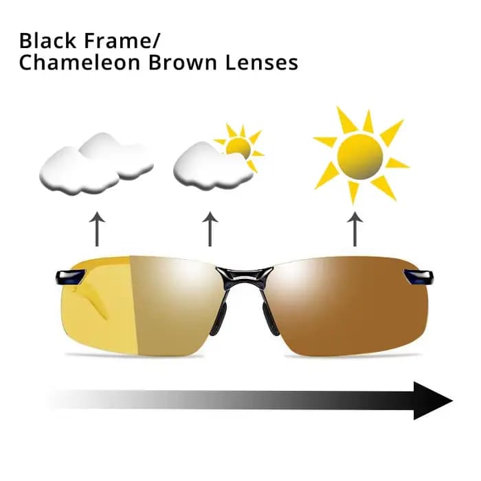 Lunettes de soleil photochromiques polarisées pour hommes