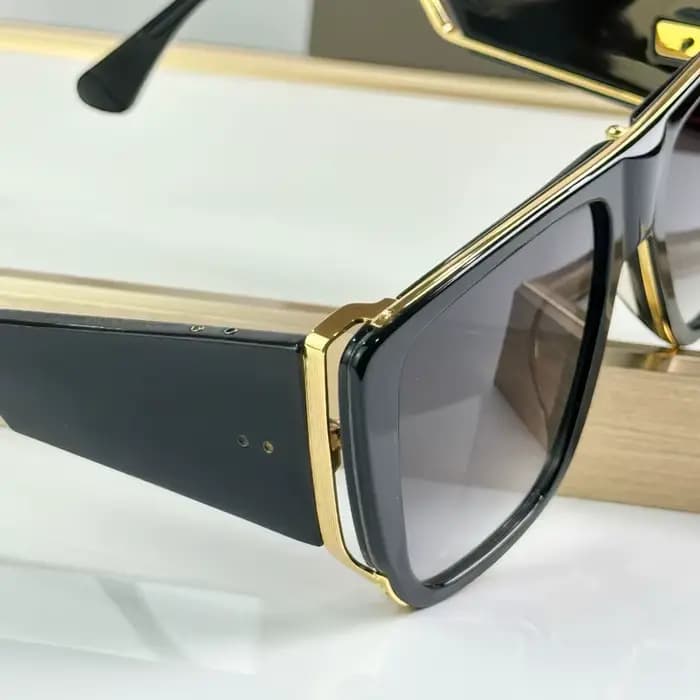 127 Lunettes de soleil carrées de luxe avec boucliers latéraux pour hommes et femmes, en acétate, qualité supérieure, Vintage, mode de rue, alliage UV400 avec étui