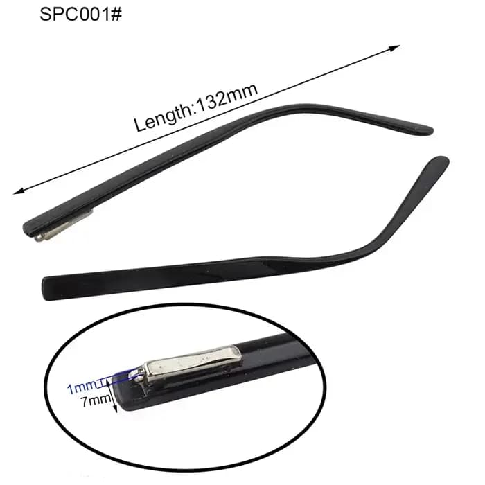 1 paire de branches de lunettes en plastique PC