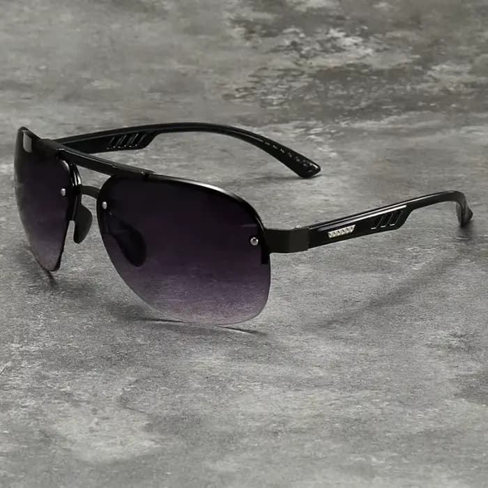 Lunettes de soleil métalliques à verres dégradés tendance pour hommes et femmes